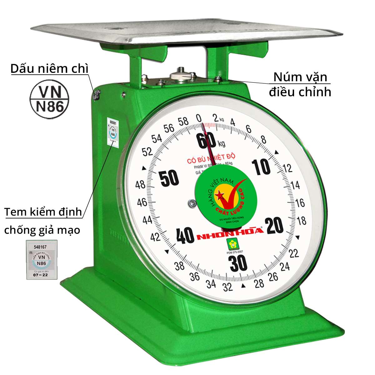 Cân Nhơn Hòa 60 Kg 1 Cân Nhơn Hòa 60 Kg