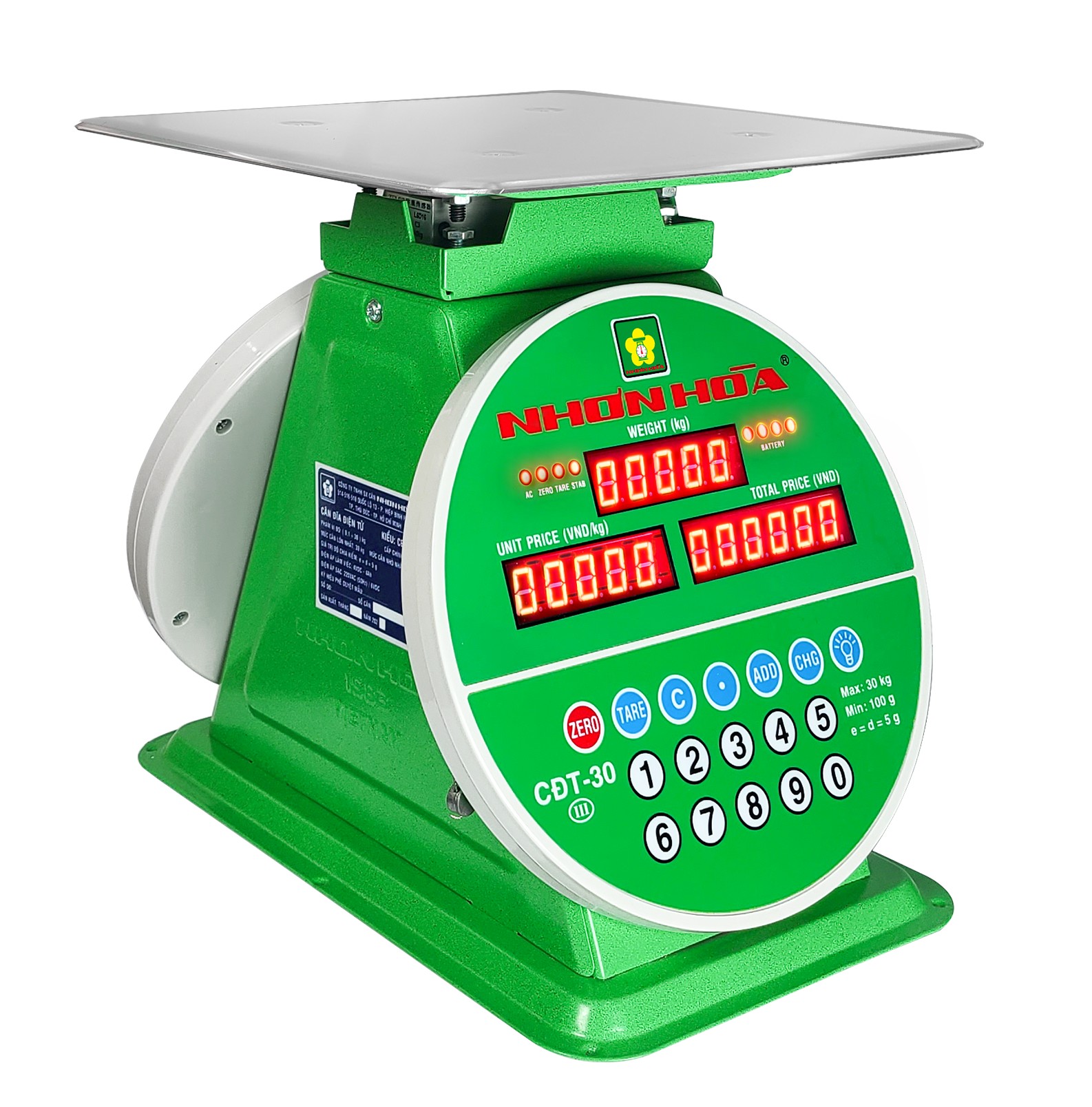 Cân Điện Tử Nhơn Hòa 30kg Chính Hãng 1 Cân Điện Tử Nhơn Hòa 30kg